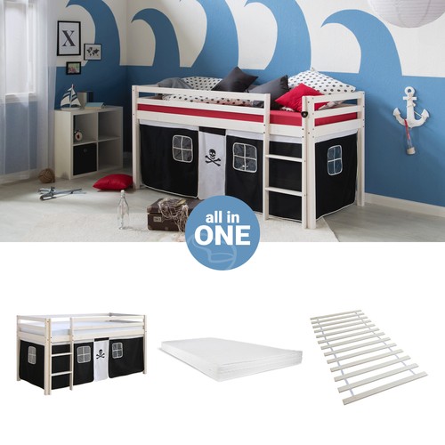 Lit superposé 90x200 matelas - superposé,